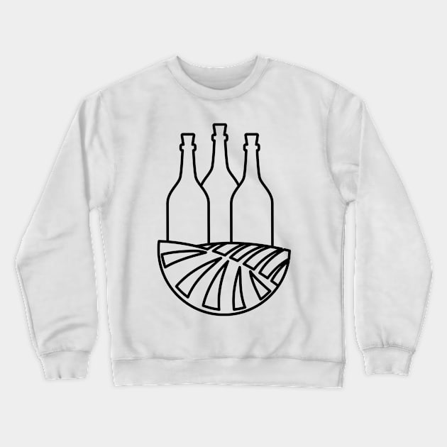 Vineyard Bottles Crewneck Sweatshirt by SWON Design